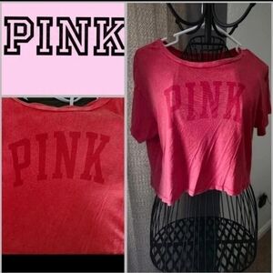 Pink By Victoria's Secret Pink Heathered Crop Top Size XSmall